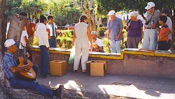 Local craft sale in the town of San Ramon.