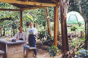 Camping at Finca Esperanza Verde.